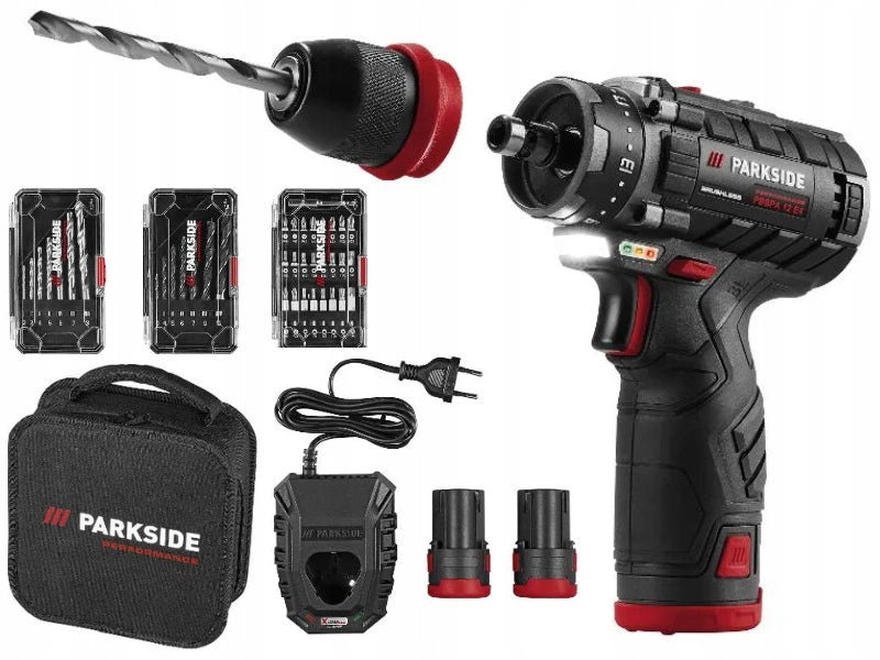 Drill brushless screwdriver Parkside PBSPA 12V 2ah x2, order