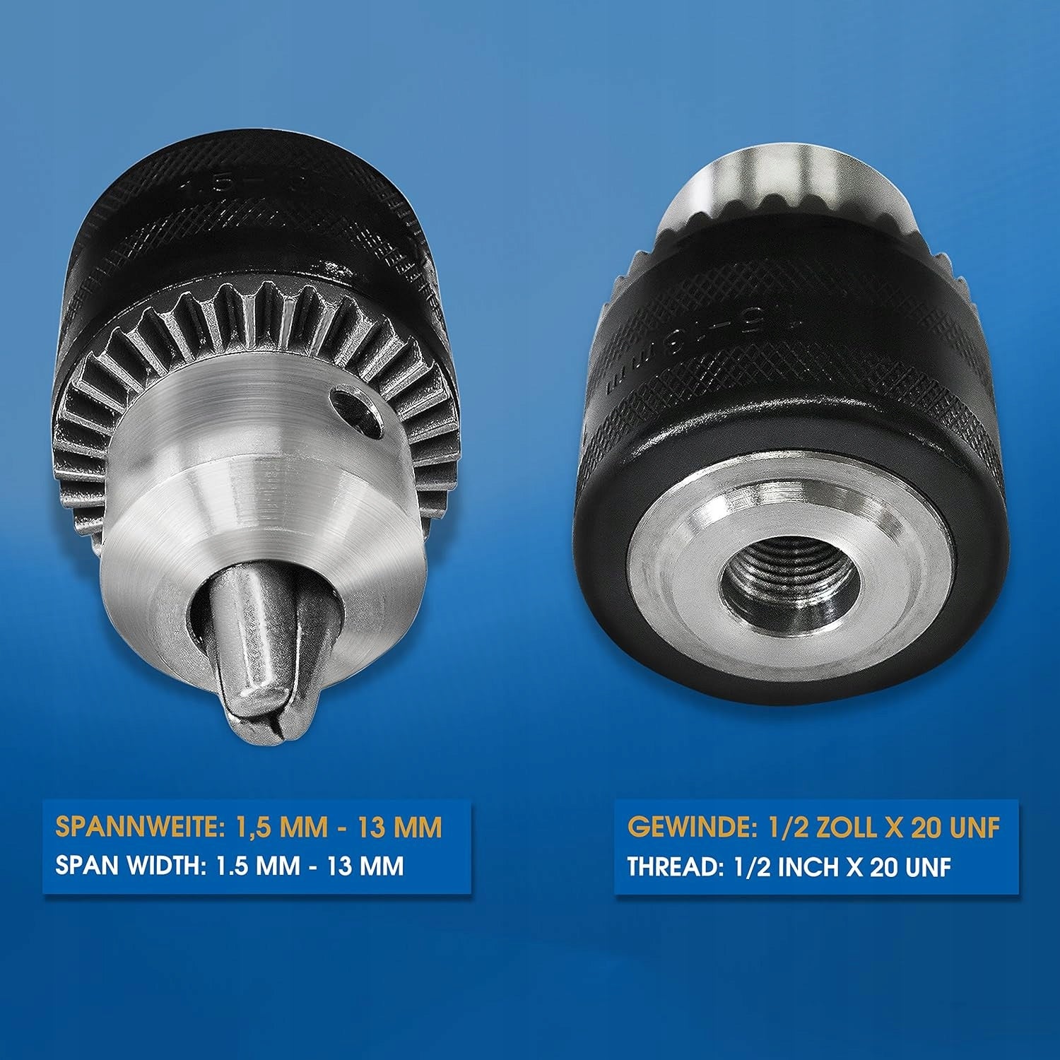 Drill chuck for drill adapters SDS Plus and HEX wrench 1,5-13 mm S&R Manufacturer code 215013001