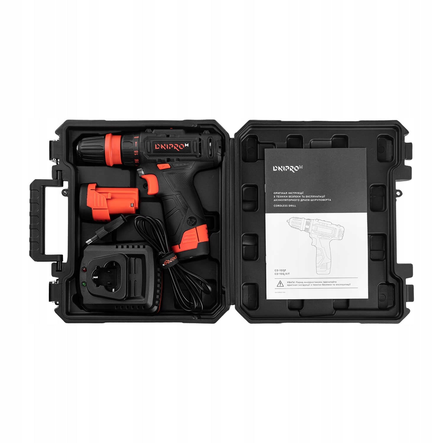 Drill/driver Dnipro-M CD-12Q Kit 12V 25Nm 2 aku Packaging status original