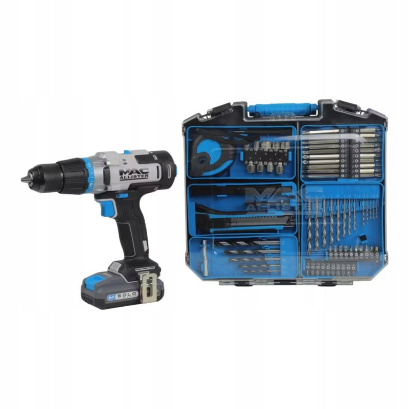 Drill/driver MacAllister impact 18V 50Nm 2Ah + ACCESSORIES 74 el. Packaging status original