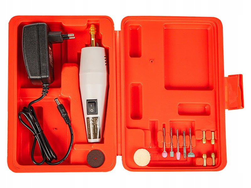 Drill mini grinder in case with power supply"