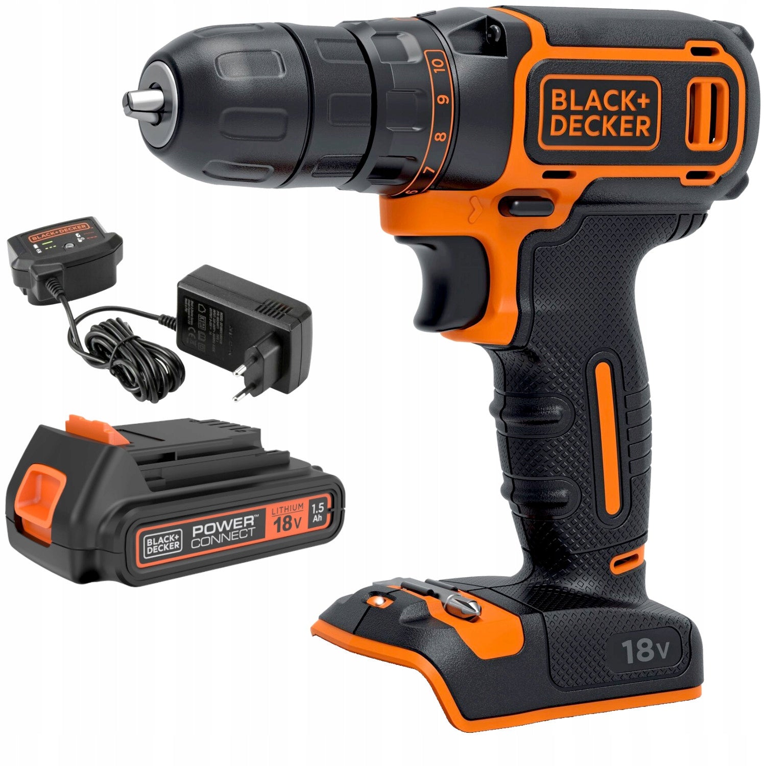 Drilling machine 18V 1,5Ah 30Nm order Black Decker BDCDC18