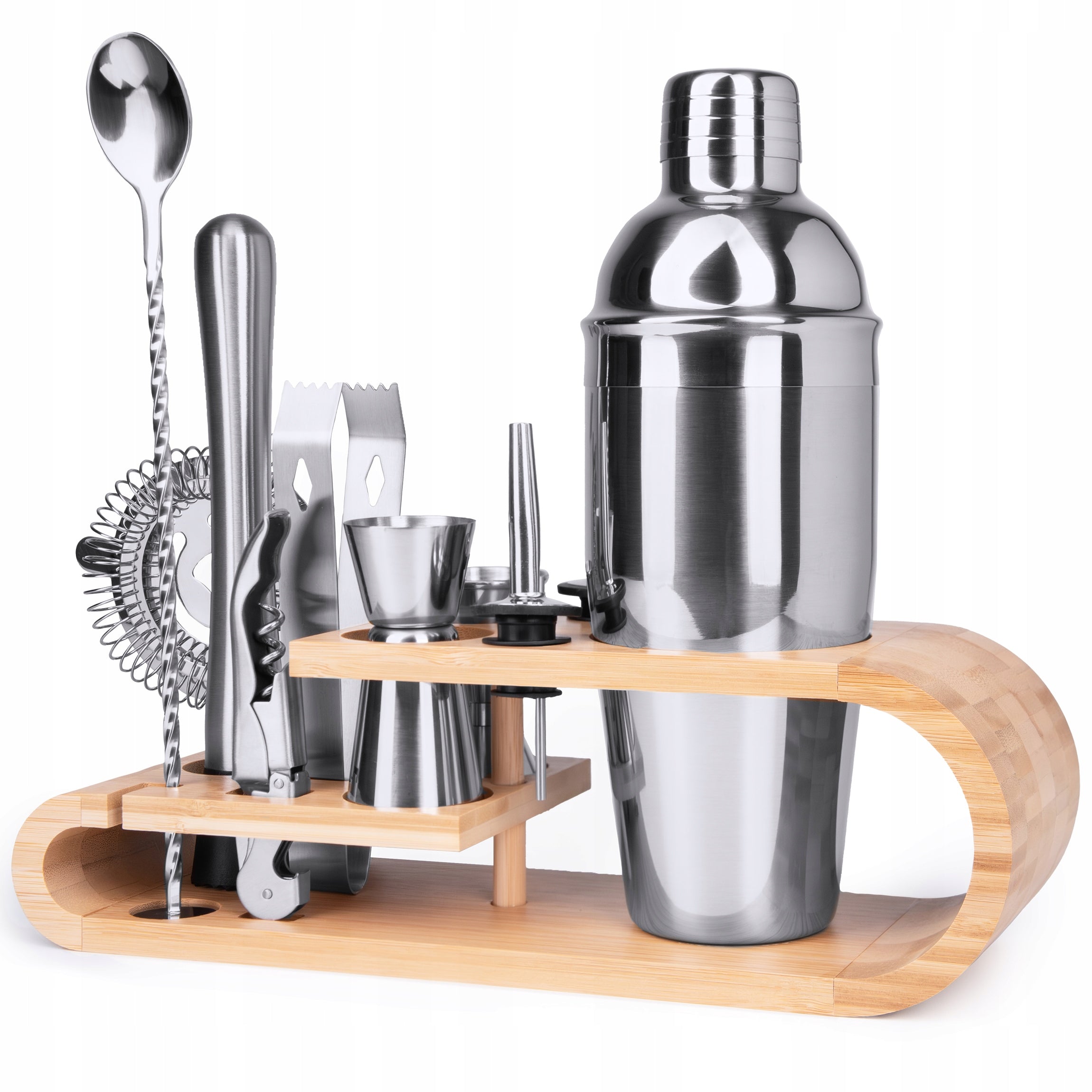 Drink Bartending Set 11 el. Shaker Strainer Jigger Muddler Pourers Manufacturer DrinkMaker