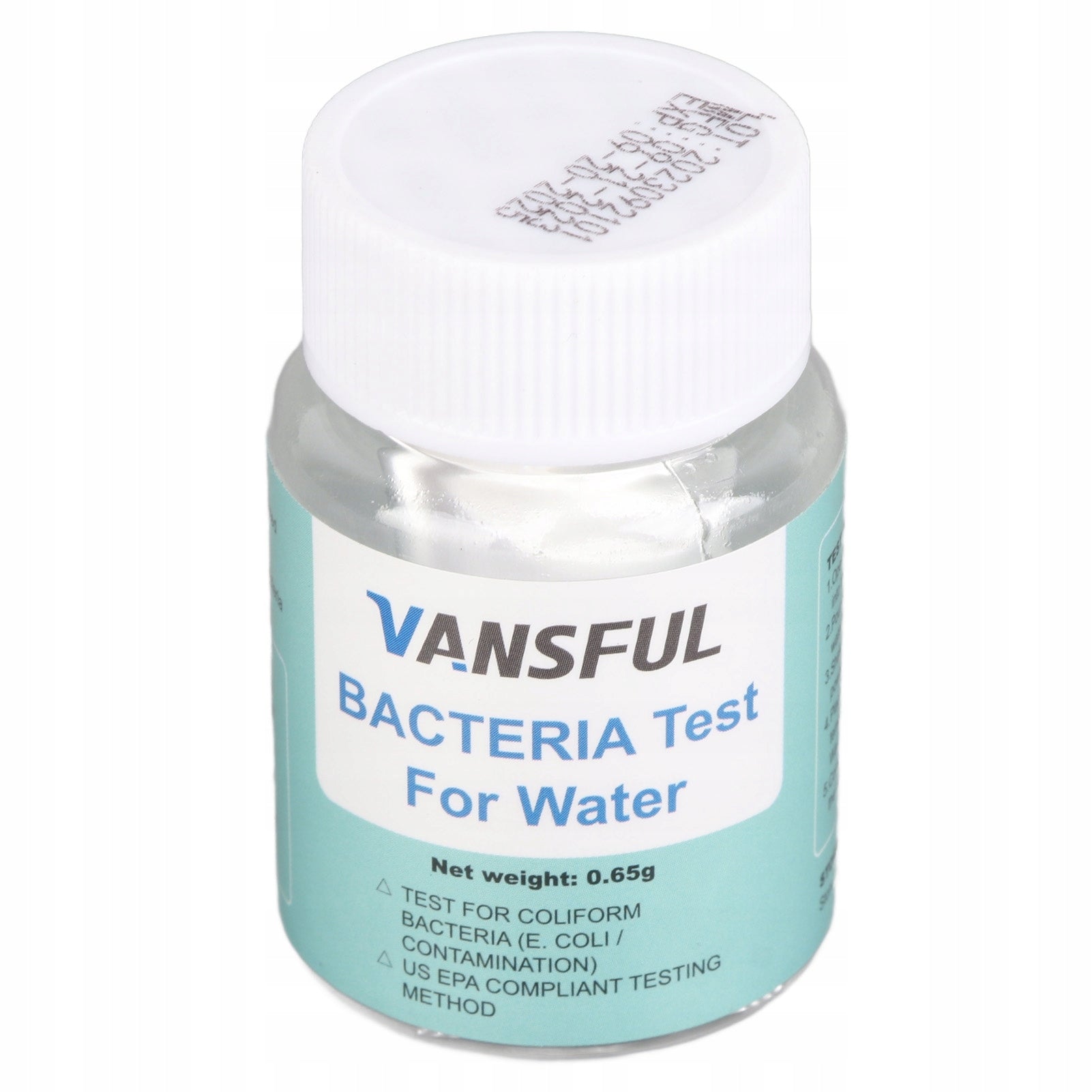Drinking water testing kit, instant results, coliform bacteria detection
