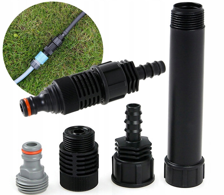 Drip Line Connection Kit with Garden Hose + Reducer Filter