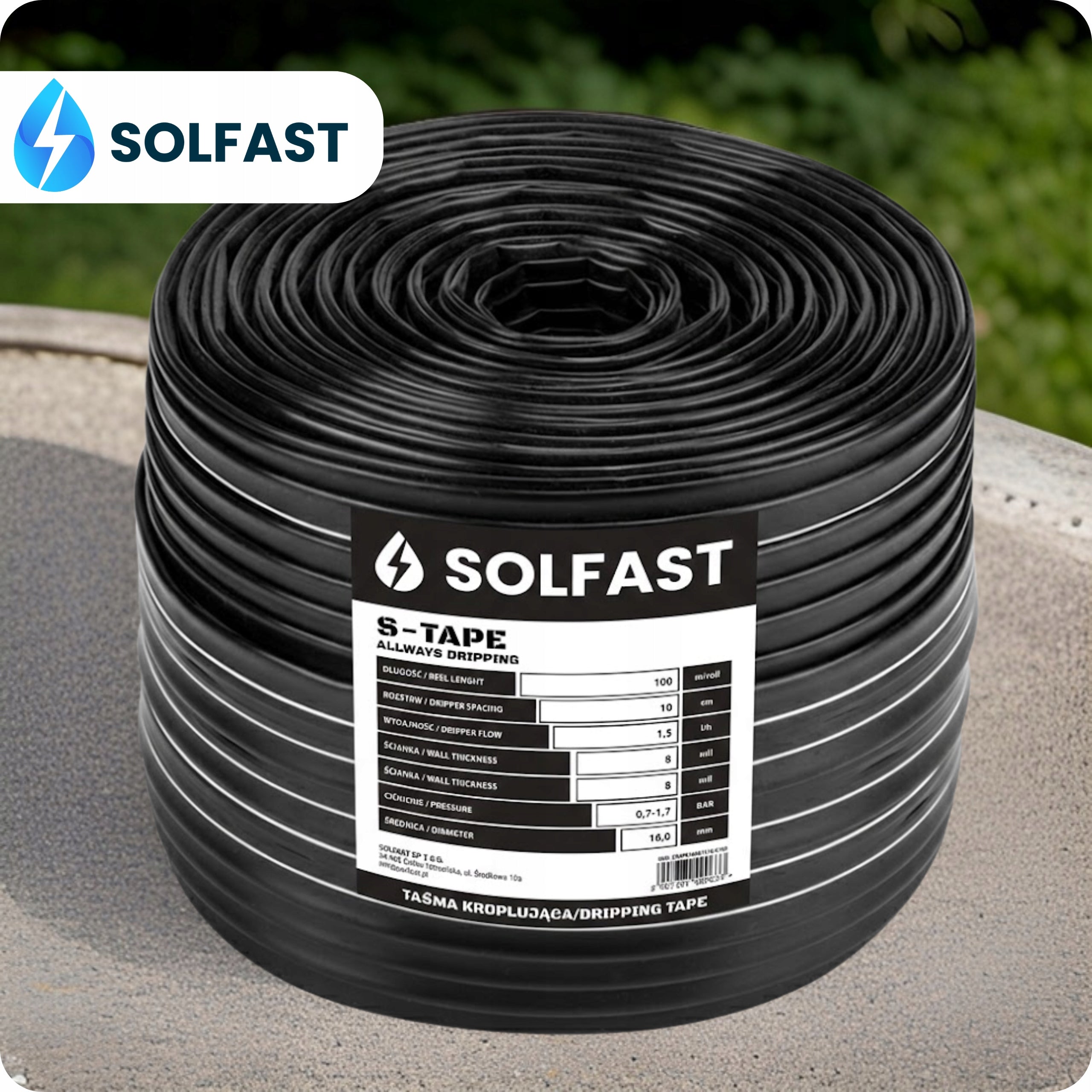 Drip Tape 10cm Line 100 m Irrigation Drip Hose Set SOLFAST Packaging status original