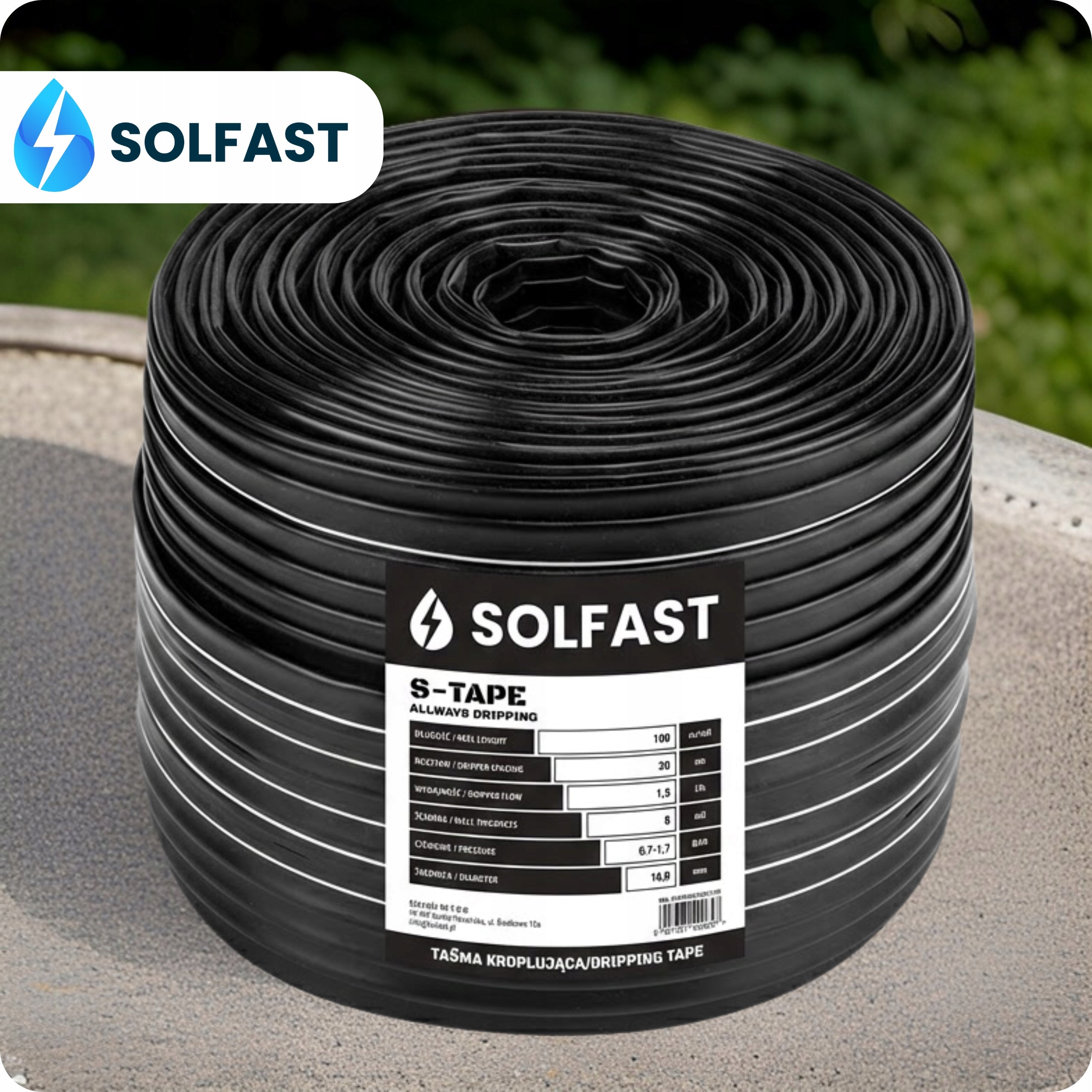 Drip Tape 20cm Line 100 m Drip Irrigation Hose Set SOLFAST Packaging status original