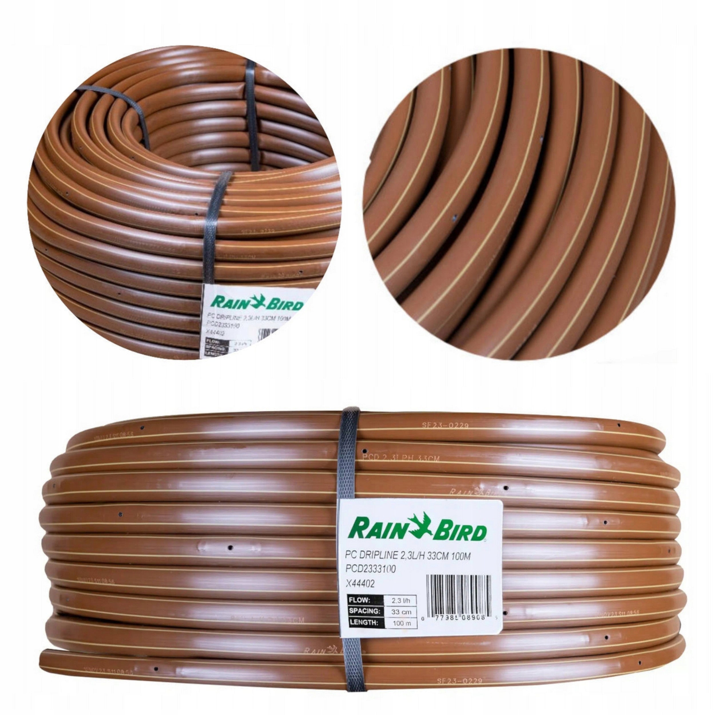 Drip line with Rain Bird PCD compensation 25 m brown 16m 33cm RainBird