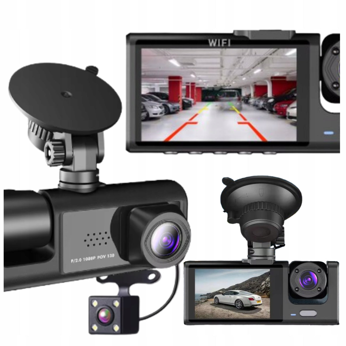 Driving Recorder Reversing Camera Driving Video Recorder Front Rear Menu PL