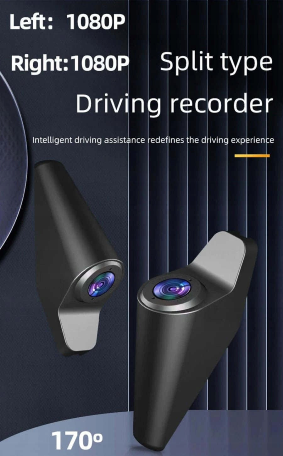Driving recorder 4 cameras zone 360 blind spot Memory card included none