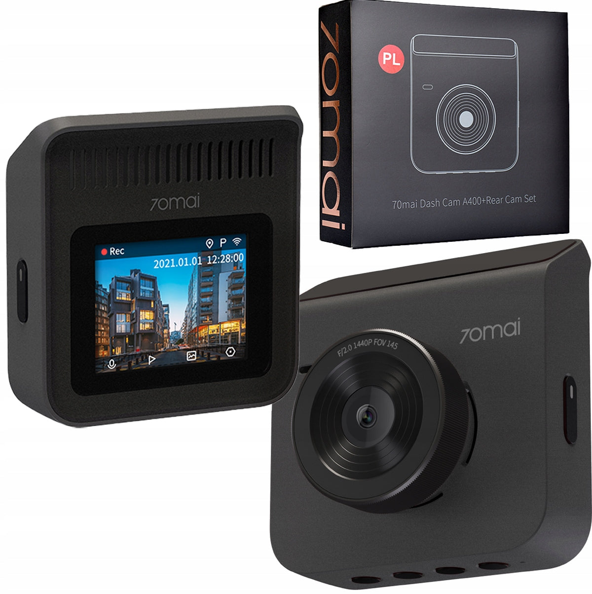 Driving recorder 70mai A400 polish menu QHD 145° Recording quality Full HD (1920 x 1080) QHD (2560 x 1440)