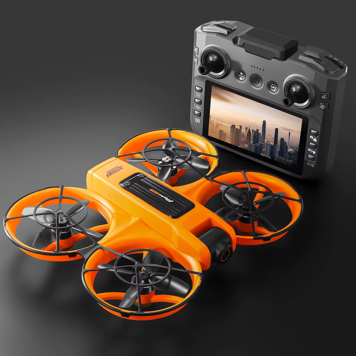 Dron z podwójną kamerą HD i ekranem 2,4 GPS Packaging status original