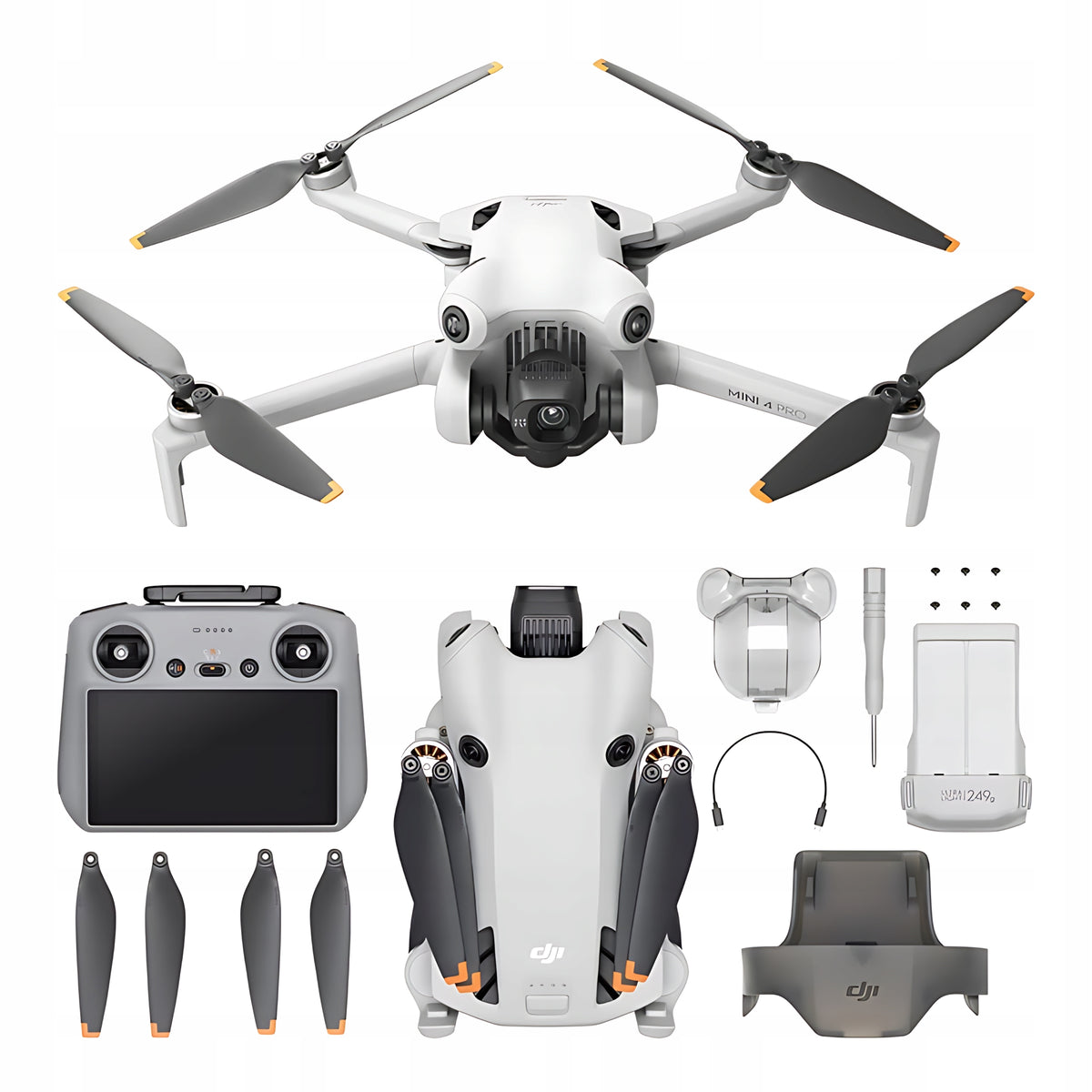 Drone DJI Mini 4 Pro RC 2 With 4K CMOS HDR 100fps GPS 34min + Controller