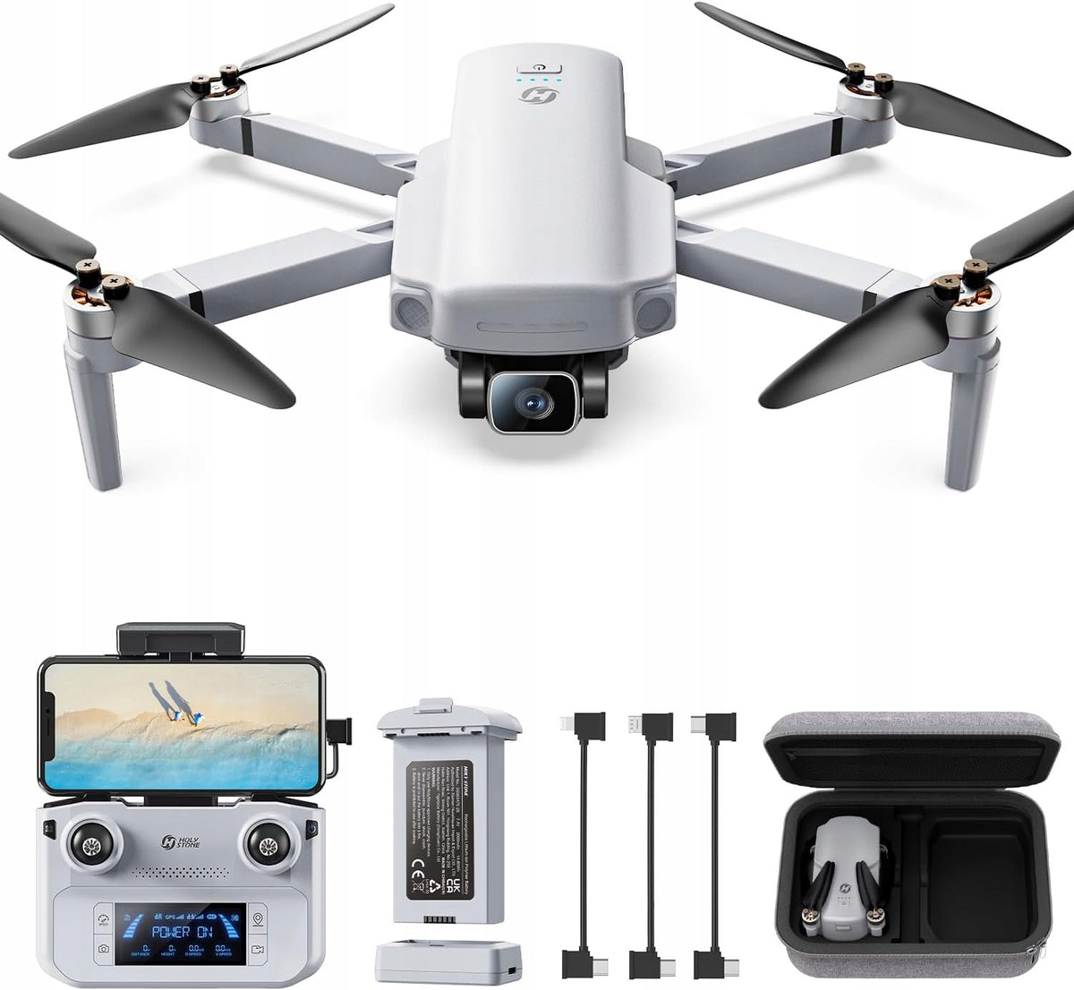 Drone Holy Stone HS360E 4K EIS GPS Camera Case Long Range Brushless Packaging status original