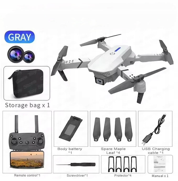 Drone Professional Drone E88 Two FPV WiFi Cameras White