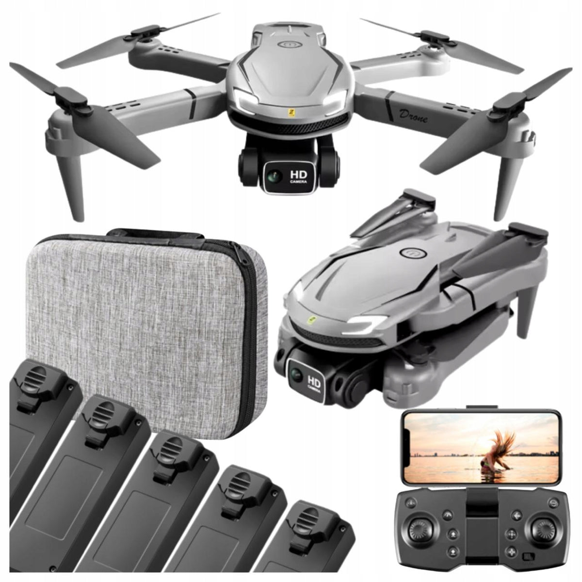 Drone With Double Camera 5x Battery Professional Remote Controlled Suitcase