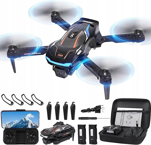 Drone with 1080p HD camera for kids, RC drone with 2 batteries