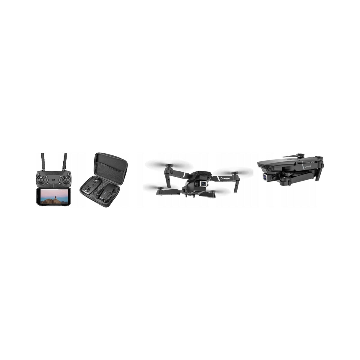 Drone with camera E88 remote controlled 1 battery range 100m flight time 45min Manufacturer code hrl e88 dron