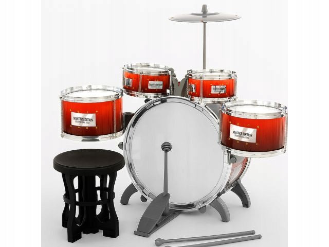 Drums Metal Red Kids Set Chair Drum Plates Chopsticks Brand RETOO