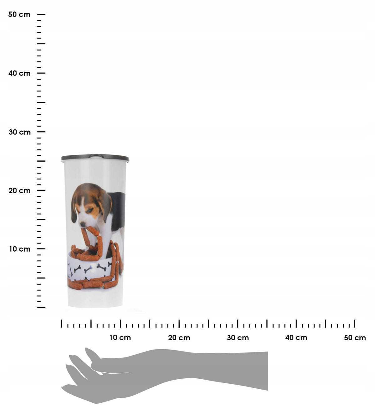Dry Dog Food Container 4L Airtight Pet Cover 25cm Manufacturer code Y54660230-2