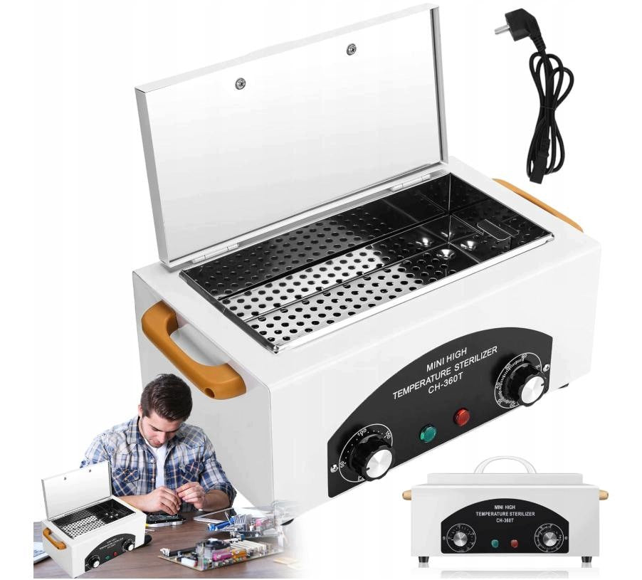 Dry Tool Sterilizer 220°C For Nails Tattoo Hairdresser Timer 60 Min