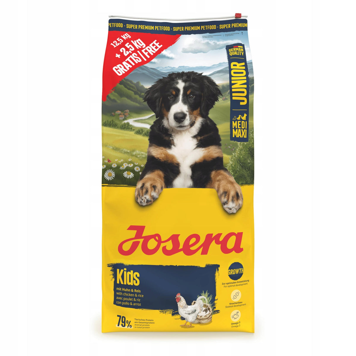 Dry dog food Josera Junior Kids 12,5kg + 2,5kg