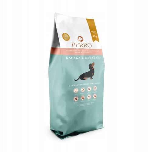 Dry dog food Perro Duck with sweet potatoes for adults and small breeds 1 kg