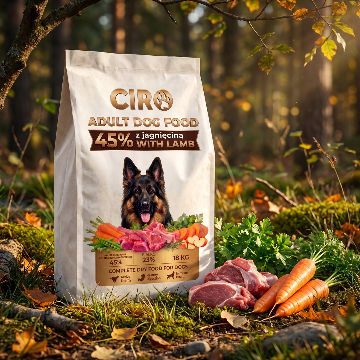 Dry dog food with lamb CIRO 18 kg Adult Dog with Vitamins Brand Ciro
