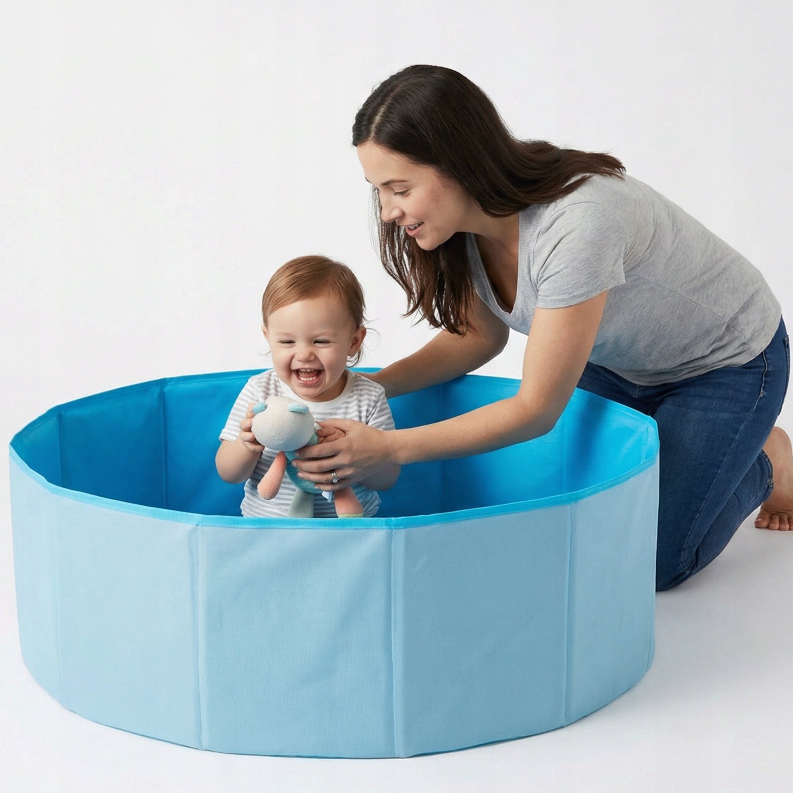 Dry pool folding playpen blue For Children Selonis BS-100X empty