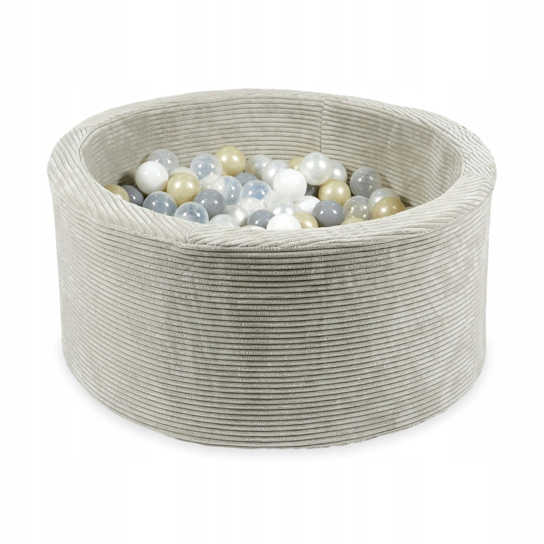 Dry pool with balls corduroy grey