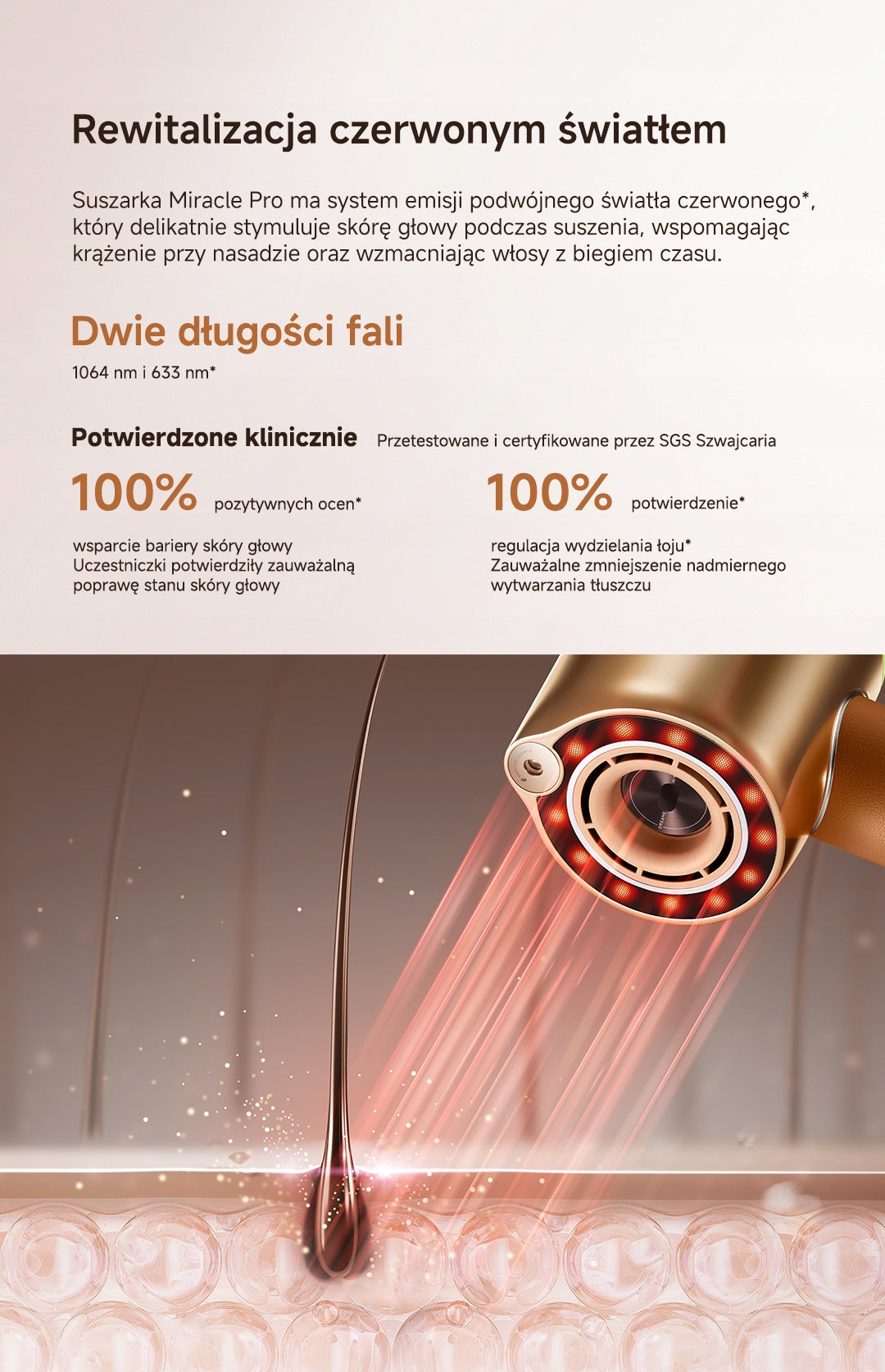 Dryer Dreame Miracle Pro 1600 W gold ionization Brand Dreame