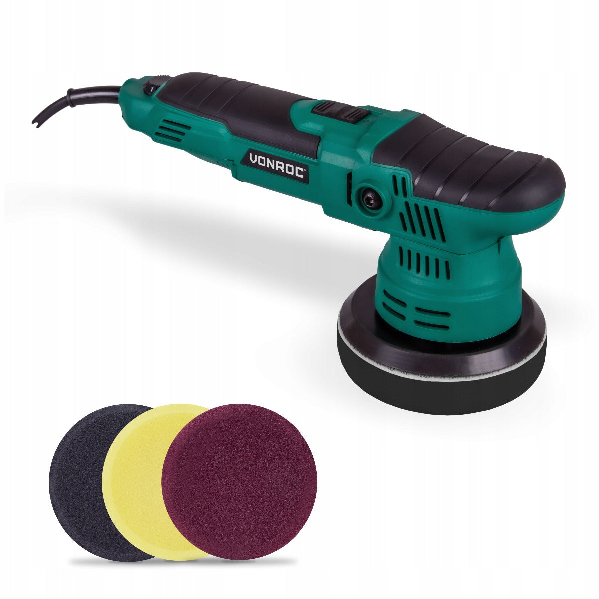 Dual Action Polisher 650W 125mm – PRO set with 4 pads
