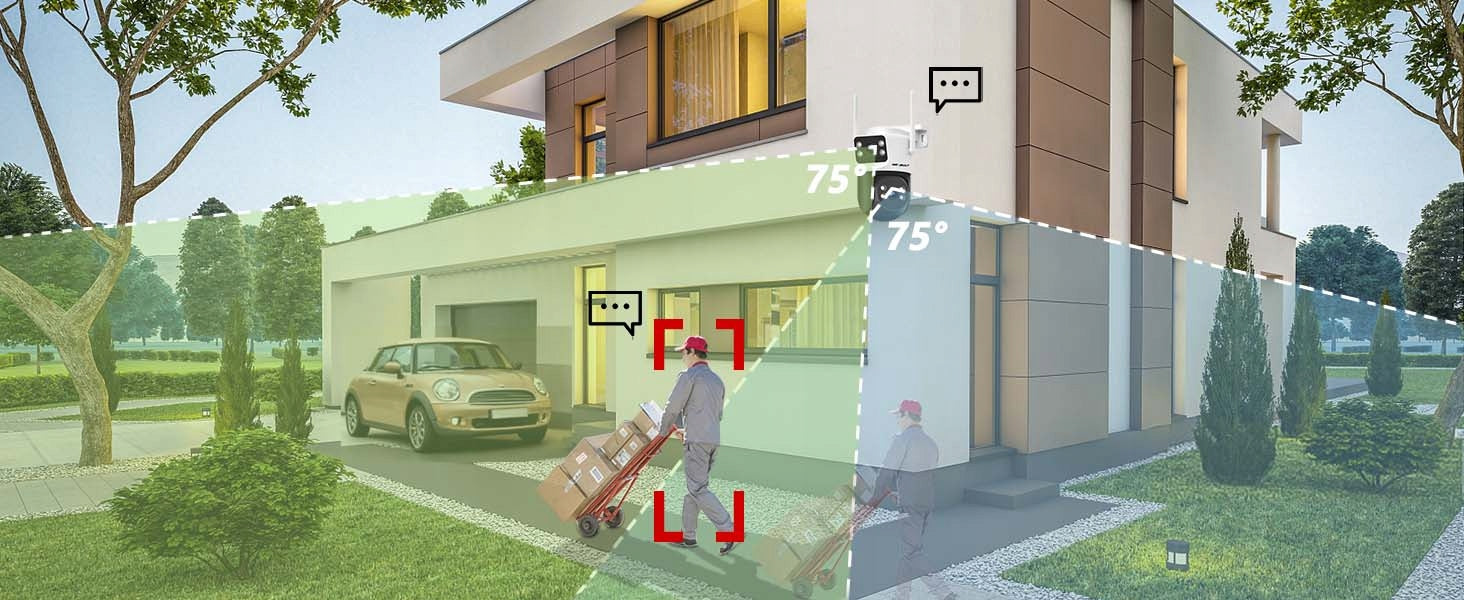 Dual Outdoor Camera 4MP 4G SIM GSM LTE Rotary Home Monitor POE 24/7 Record Manufacturer code B0CYH3S8X2