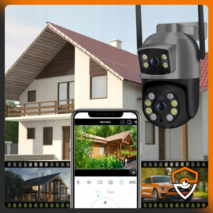 Dual Outdoor Camera Wifi Rotating 10 MP UHD 4K ZOOM MOTION TRACKING Brand no brand