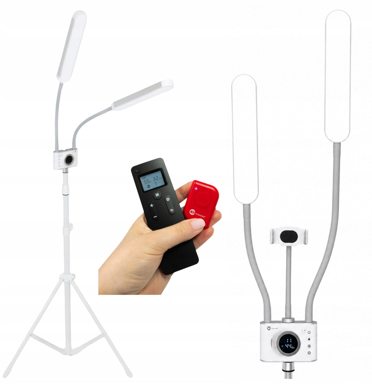 Duo Star LED Cosmetic Lamp Floor Two Arm Eyelash Extensions