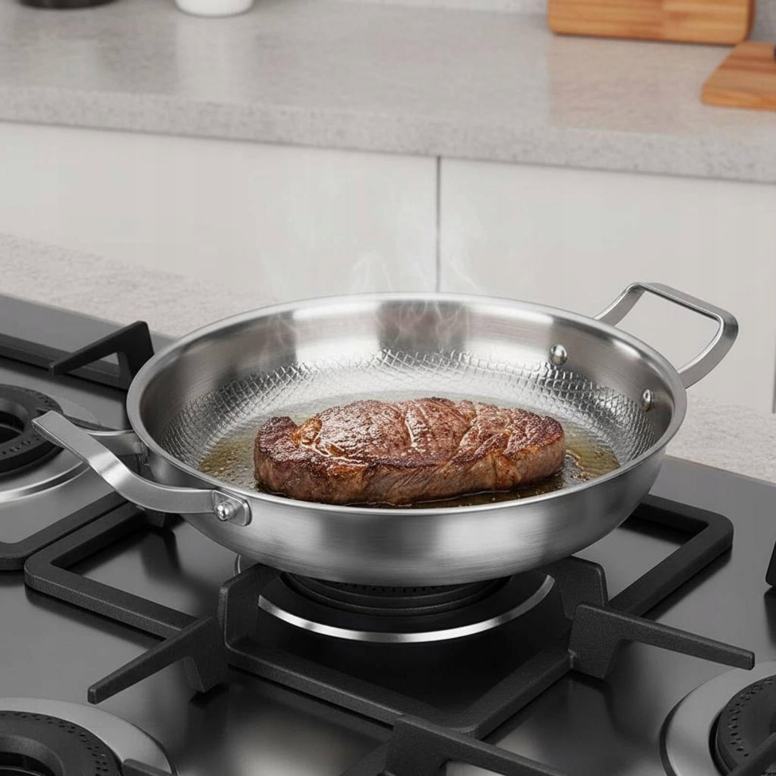 Durable Titanium Steel Frying Pan with Hammered Surface Non Stick 26CM Brand no brand