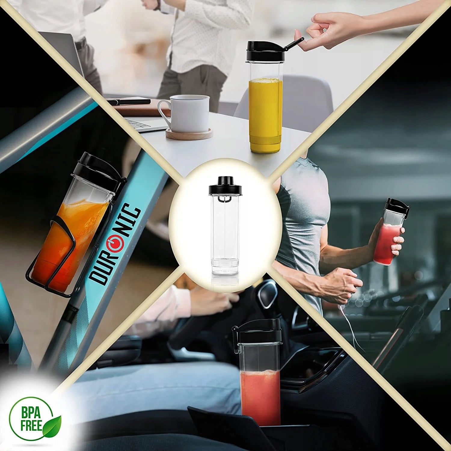 Duronic BL510 Mini Personal Blender Cup Blender with Water Bottle 500W Brand Duronic