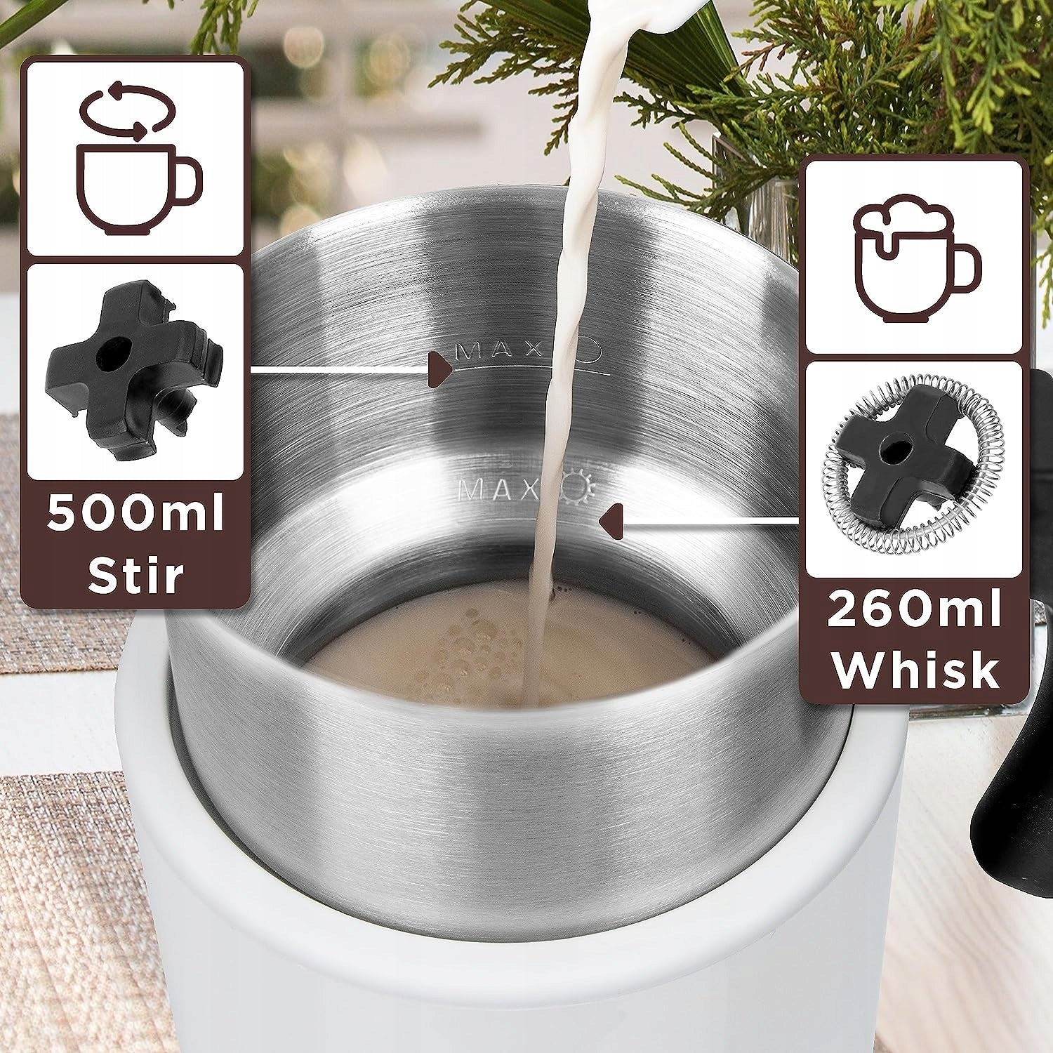 Duronic MF500 EC Automatic Milk frother electric heater Brand Duronic