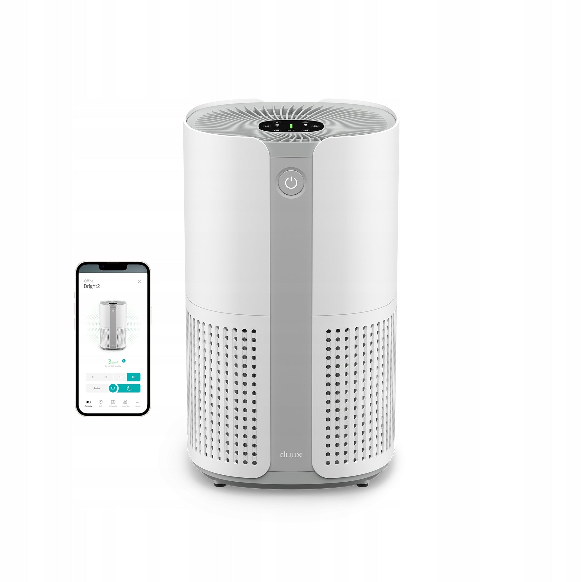 Duux Bright 2 Smart HEPA Air Purifier H13 Ionizer APKA White Packaging status original