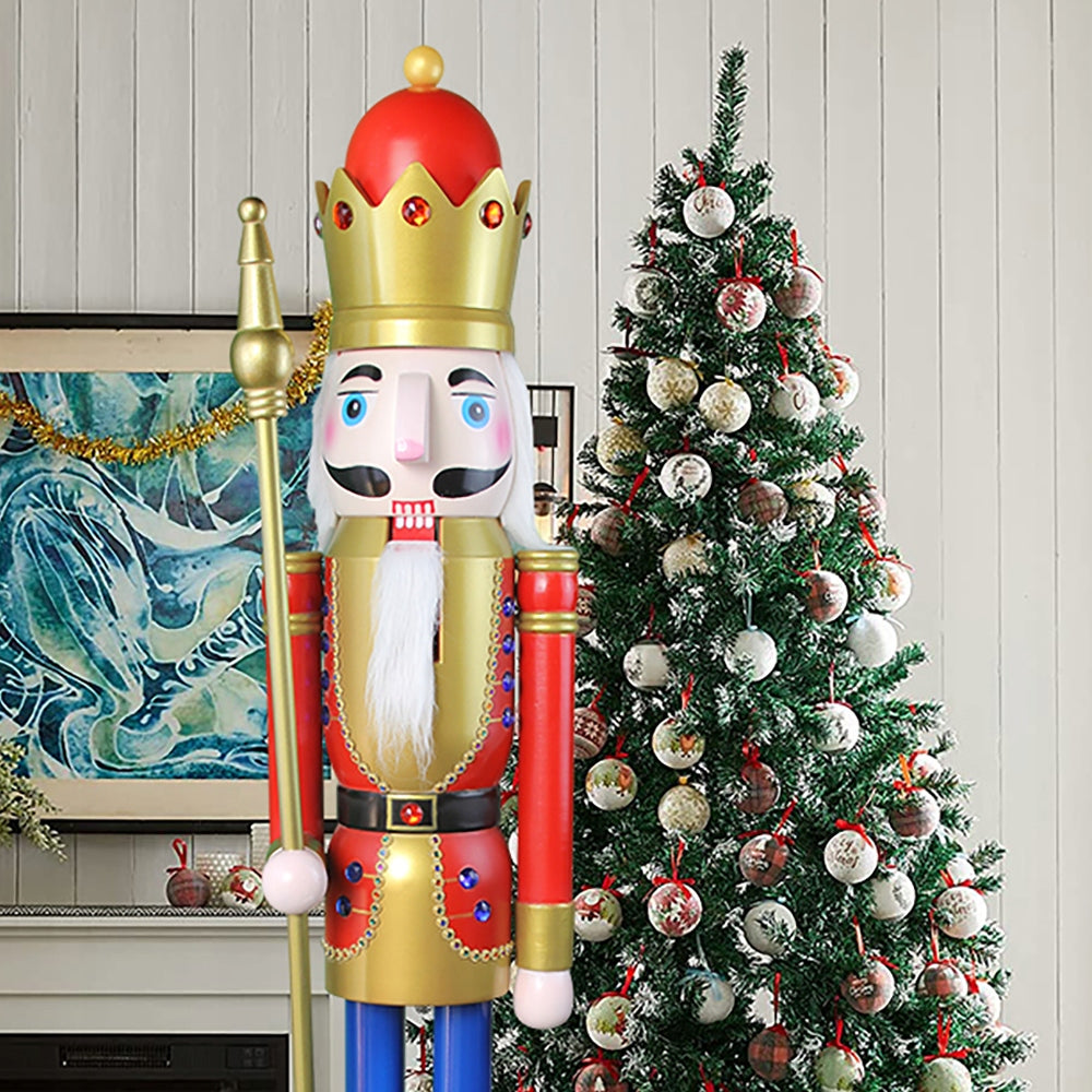 Dziadek do orzechów figurka świąteczna czerwony król K01 120 cm