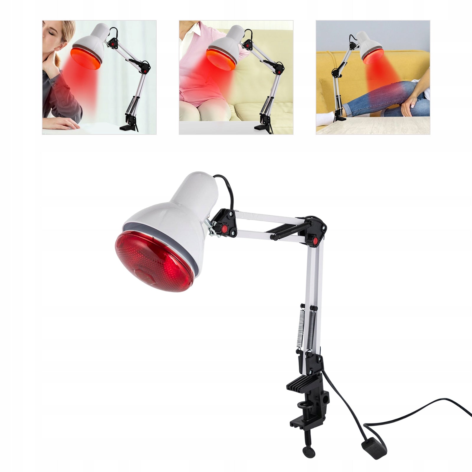 E27 HOME RED LIGHT LAMP INFRARED LIGHT THERAPY FOR TEENS, ADULTS - WHITE Manufacturer code BUY-936-21