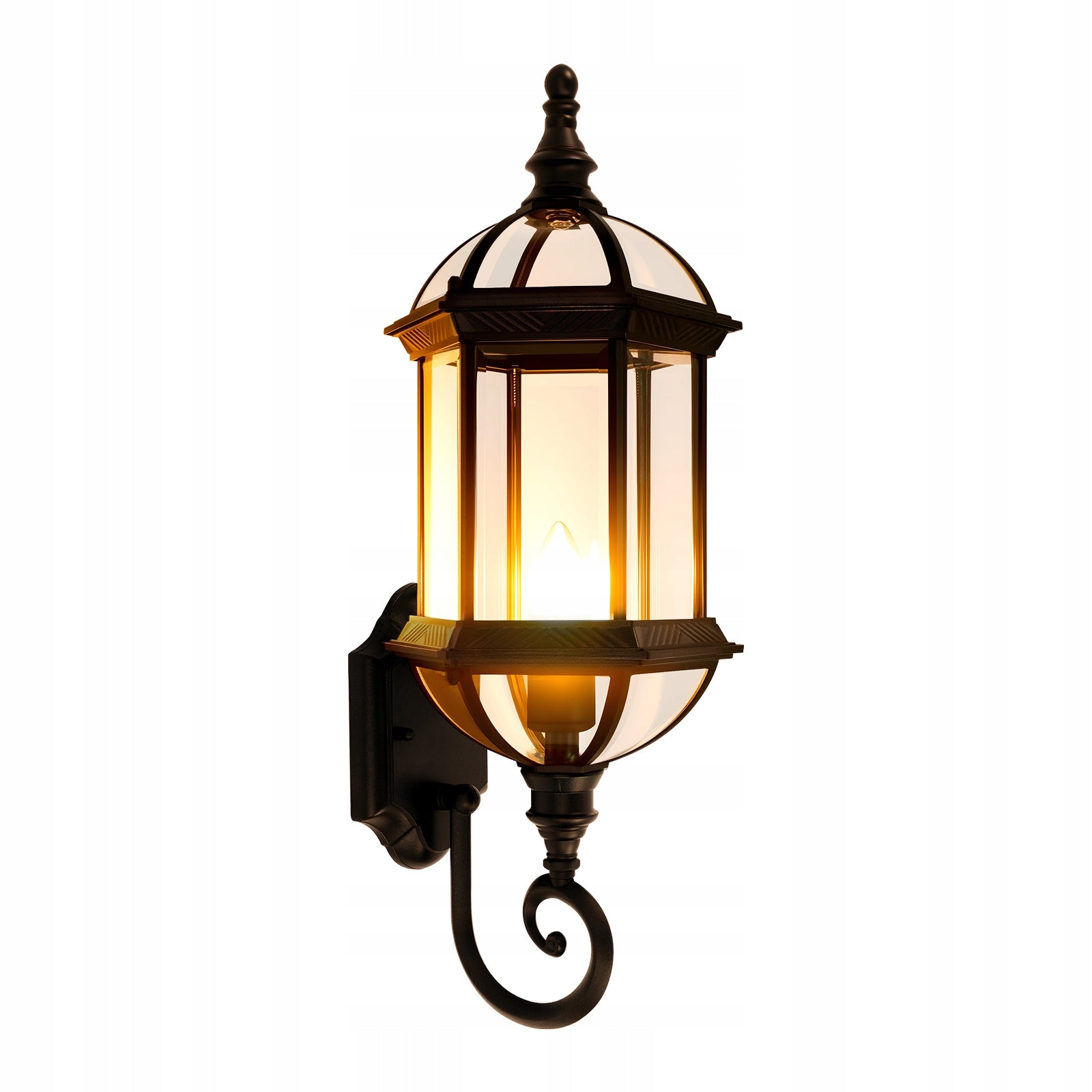 E27 Outdoor Wall Light Fixture Black Exterior Wall Lantern Waterproof