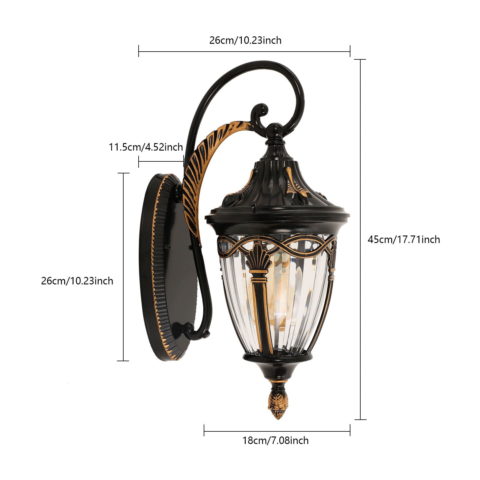 E27 Outdoor Wall Light – Garden Wall-Mounted Lamp Exterior Wall Lighting Packaging status original