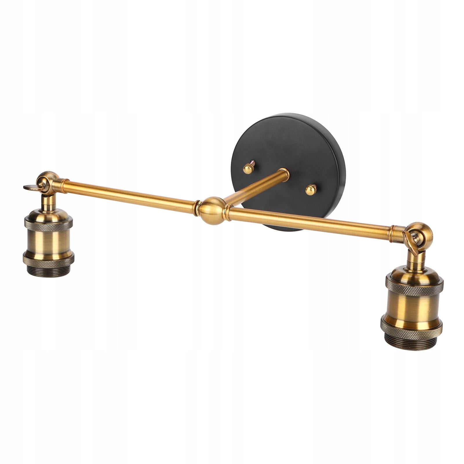 E27 Wall lamp with double head in retro style. Decorative lamp E0 Color multicolor