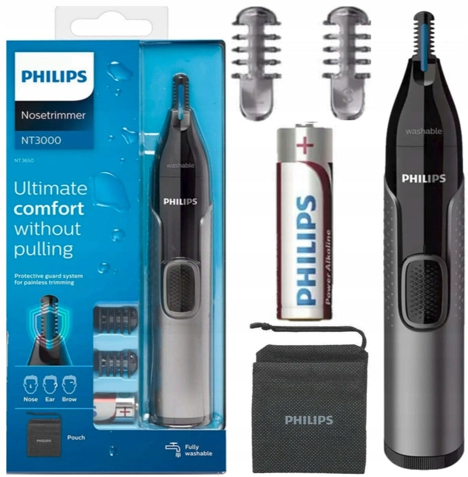 EAR AND EYEBROW NOSE TRIMMER PHILIPS WIRELESS PROFESSIONAL SAFE