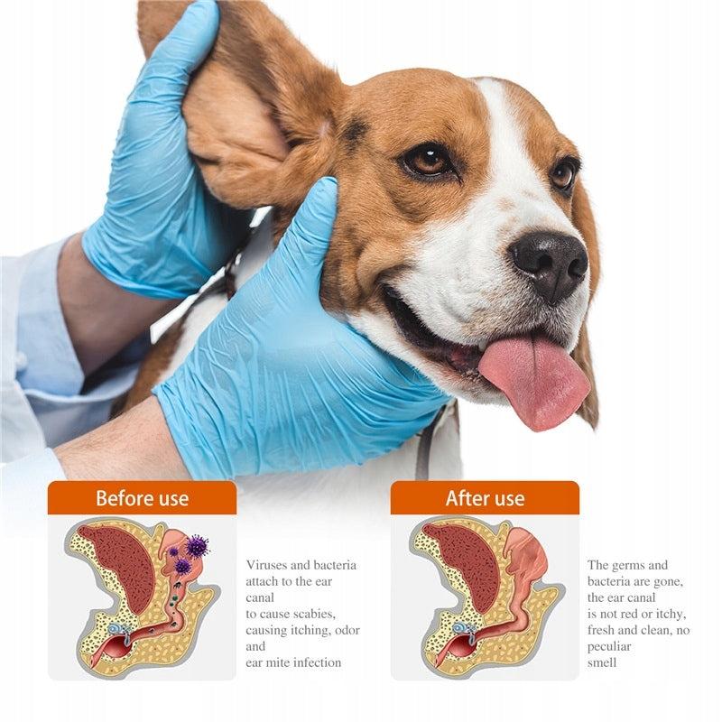 EAR DROPS FOR DOGS AND CATS FOR SCABIES AND EAR CLEANING Brand no brand