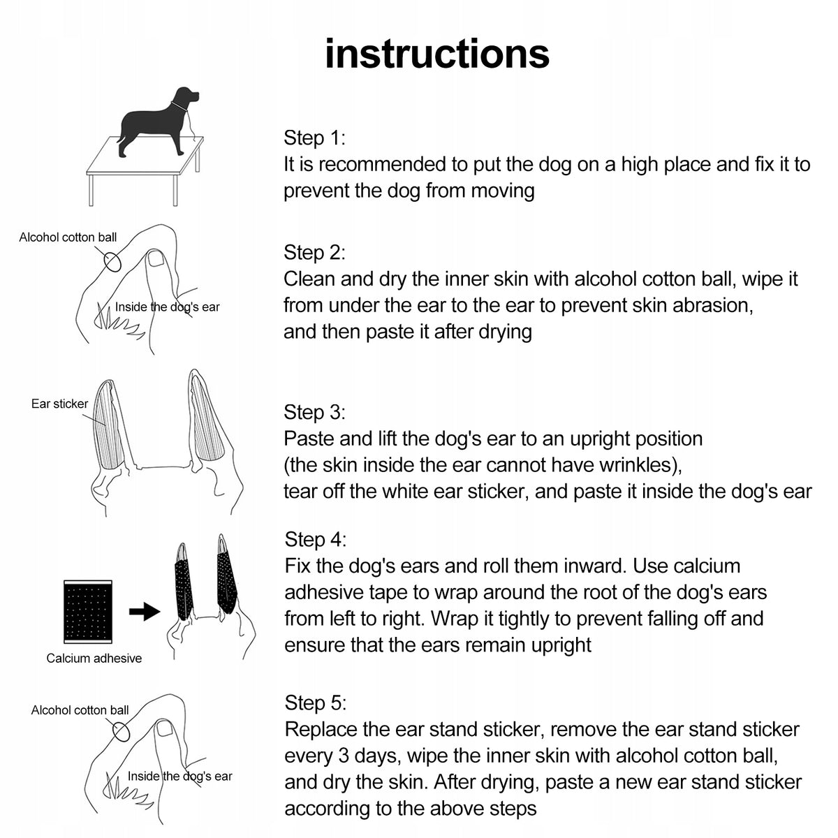 EAR MOLDING INSERTS FOR DOG DENTURES 5cm Brand no brand