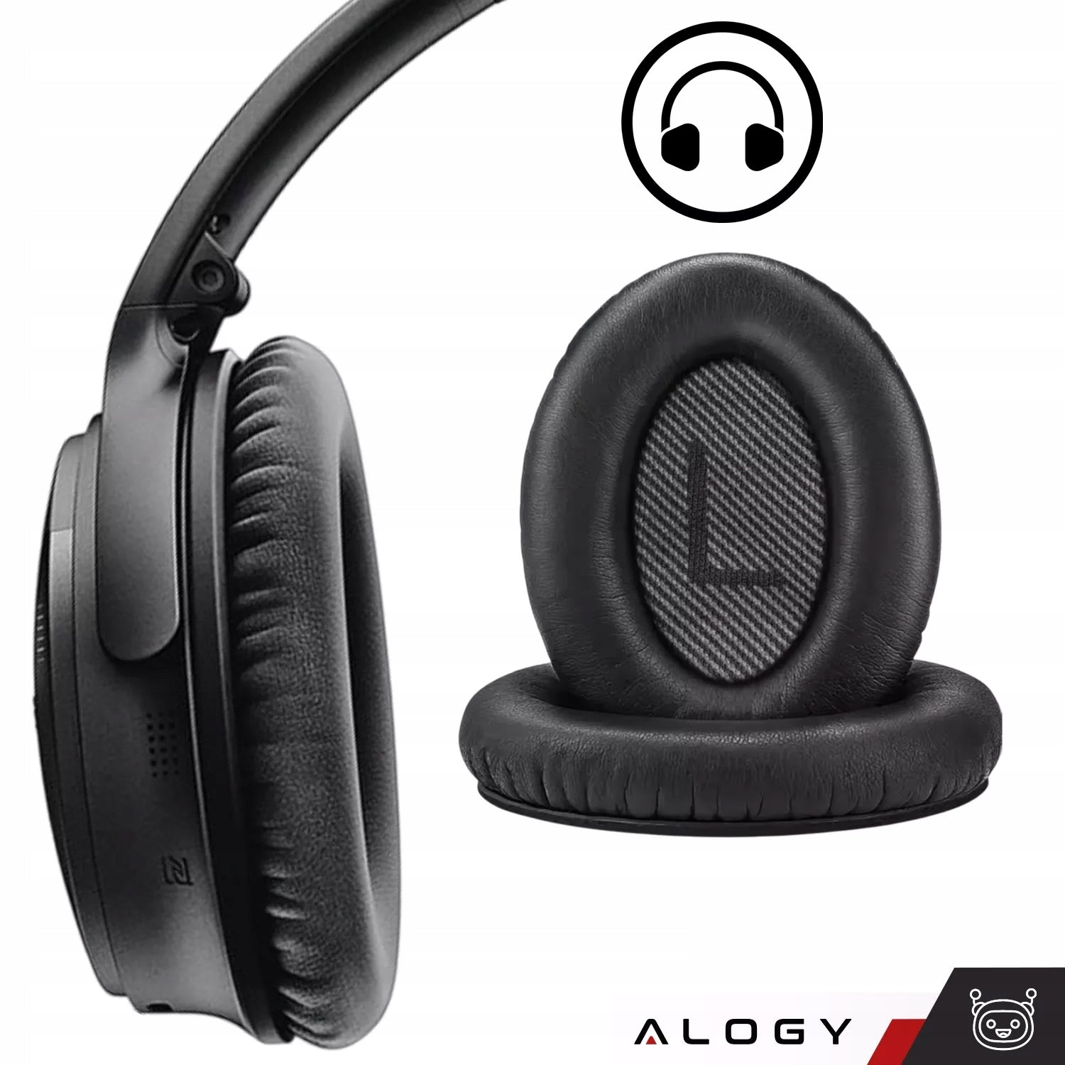 EARMUFFS SPONGE PADS CUSHIONS FOR BOSE QC35 QC25 QC15 2 AE2 QC2 MEMORY FOAM Packaging status original