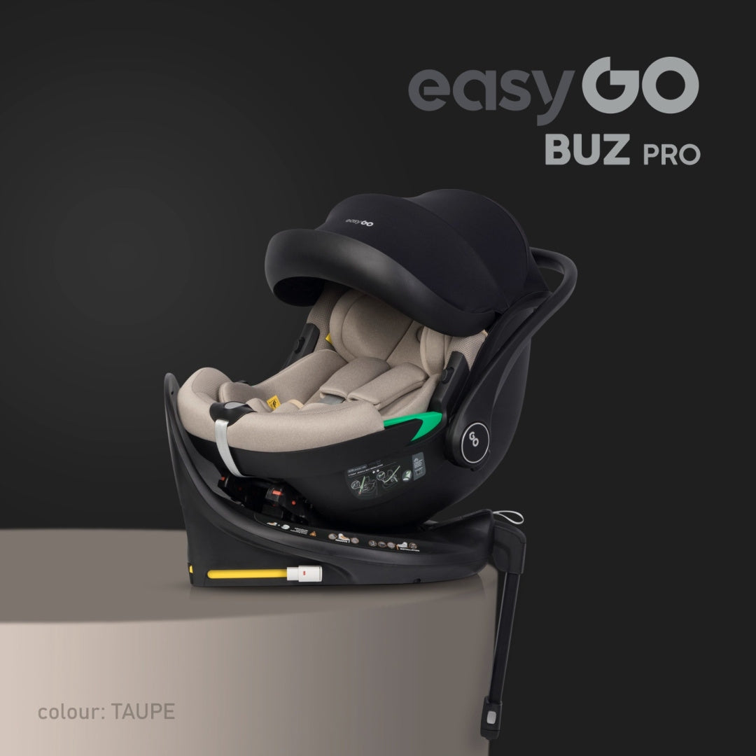EASYGO BUZ PRO TAUPE CAR SEAT WITH ISOFIX BASE FROM 40 TO 87 CM Manufacturer code EASYGO BUZ PRO z obrotową bazą 40 cm 87 cm