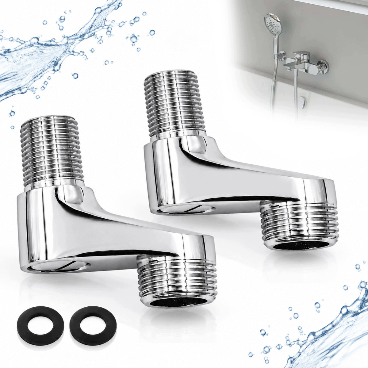 ECCENTRIC CAM FOR WALL FAUCET ECCENTRIC FITTING 1/2"X3/4" 2 PIECES